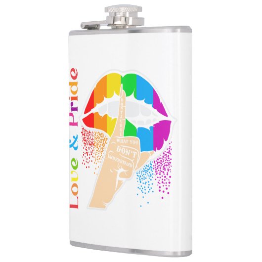 Rainbow Lips Flachmann (Links)