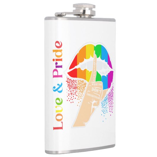 Rainbow Lips Flachmann (Rechts)