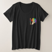 Rainbow Lips Große Größe T-Shirt (Design vorne)