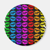 Rainbow Lips Muster Magnet (Vorne)