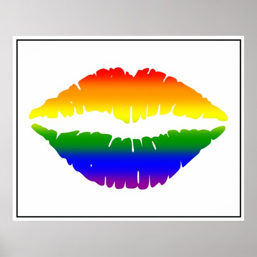 Rainbow Lips Poster (Vorne)