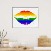 Rainbow Lips Poster (Küche)