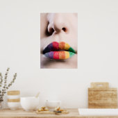 Rainbow Lips Poster (Küche)