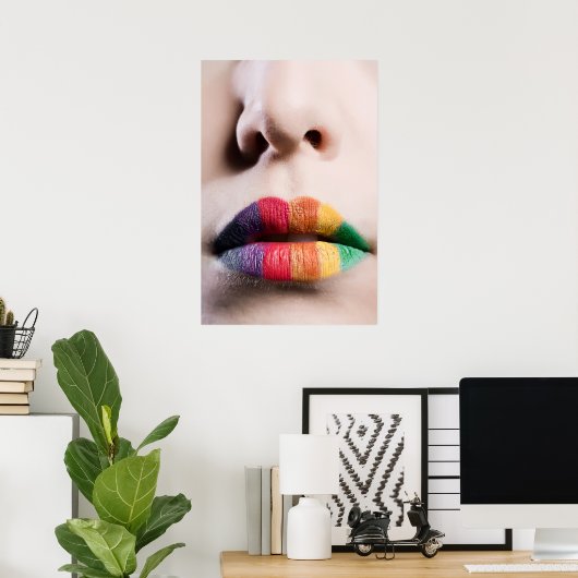 Rainbow Lips Poster (Heimbüro)
