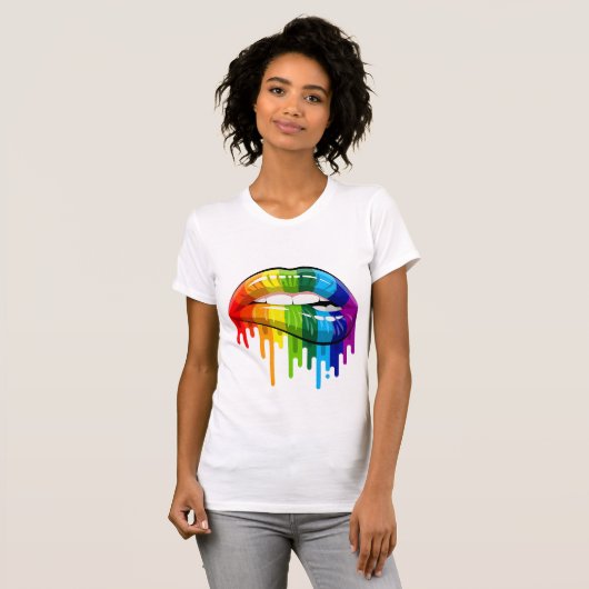 Rainbow Lips T - Shirt (Vorne ganz)
