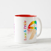 Rainbow Lips Zweifarbige Tasse (VorderseiteRechts)