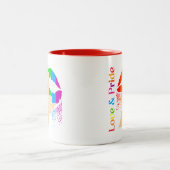 Rainbow Lips Zweifarbige Tasse (Mittel)