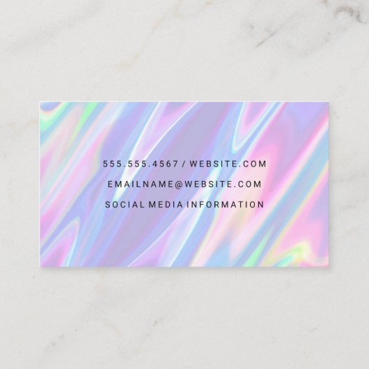 Rainbow Liquid Background | QR-Code Visitenkarte (Rückseite)