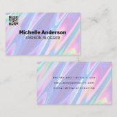 Rainbow Liquid Background | QR-Code Visitenkarte (Vorne/Hinten)