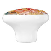 Rainbow Liquid Pour Cells Art Abstraktes Design Keramikknauf (Seitenansicht)