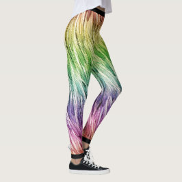 Rainbow Lite Emu Fethered Leggings