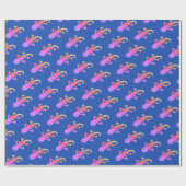 Rainbow Lizard Gecko Zeichnend Girly Geschenkpapier (Flach)