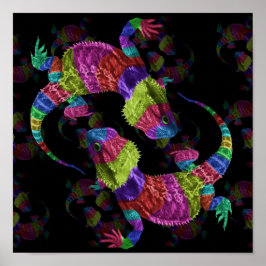 Rainbow Lizards Poster