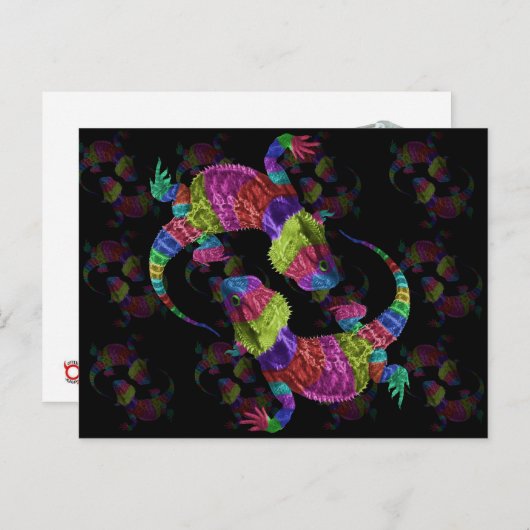 Rainbow Lizards Postkarte (Vorne/Hinten)