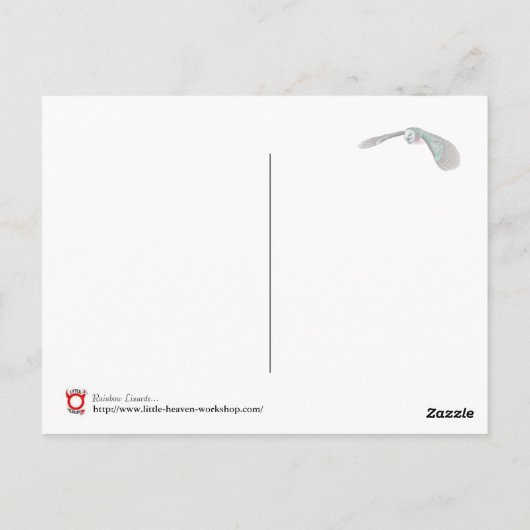 Rainbow Lizards Postkarte (Rückseite)