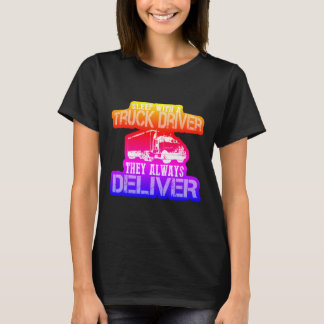 Rainbow-LKW-Schlaf mit LKW-Fahrer T-Shirt