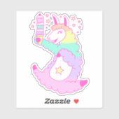 Rainbow Llama Aufkleber (Blatt)