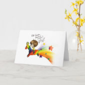 Rainbow Llama Karte (Gelbe Blume)