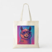 Rainbow Llama mit Herz Pride Shades Tragetasche (Rückseite)