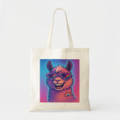 Rainbow Llama mit Herz Pride Shades Tragetasche (Vorne)