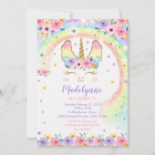 Rainbow Llamacorn Invasion - Llamacorn Einladung (Vorderseite)