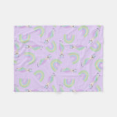 Rainbow Llamas Baby Blanket - Lavendel Fleecedecke (Vorderseite (Horizontal))