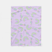 Rainbow Llamas Baby Blanket - Lavendel Fleecedecke (Vorderseite)