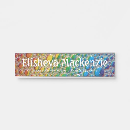 Rainbow LMFT Therapist Office Door Sign Name Plate Türschild (Vorderseite )