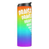 Rainbow Lob des Herrn Emoji Thermosbecher (Nach links gedreht)