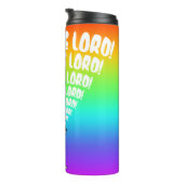 Rainbow Lob des Herrn Emoji Thermosbecher (Nach rechts gedreht)