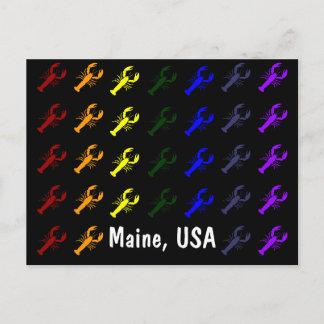 Rainbow Lobster Maine Postcard Postkarte