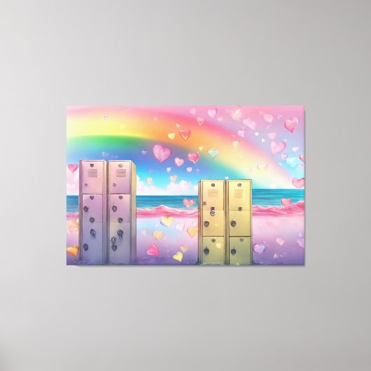 Rainbow Lockers AI art Leinwanddruck (Vorderseite)