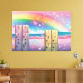 Rainbow Lockers AI art Leinwanddruck (Insitu (Wohnzimmer))
