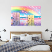 Rainbow Lockers AI art Leinwanddruck (Insitu (Schlafzimmer))