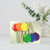 Rainbow Lollies Postkarte (Stehend Vorderseite)