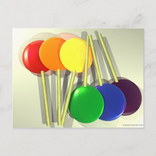 Rainbow Lollies Postkarte (Vorderseite)