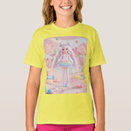 Rainbow Lollipop Kawaii Doll T-Shirt