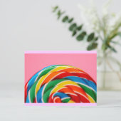 Rainbow Lollipop Nah-Up Postkarte (Stehend Vorderseite)