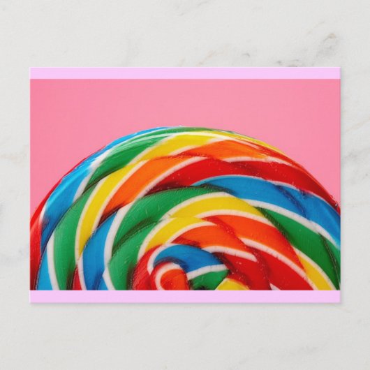 Rainbow Lollipop Nah-Up Postkarte (Vorderseite)