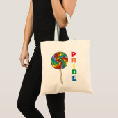 Rainbow Lollipop Pride Tote Bag Tragetasche (Vorderseite (Produkt))