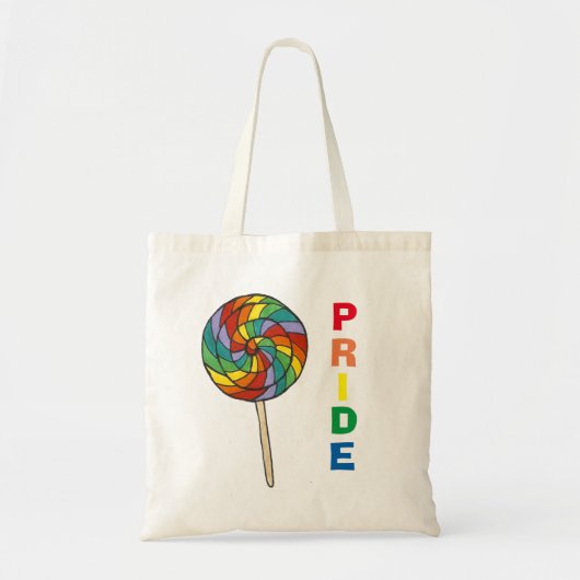 Rainbow Lollipop Pride Tote Bag Tragetasche (Vorne)