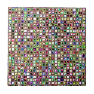 Rainbow 'Lollipop' Textured Mosaic Tiles Pattern Fliese