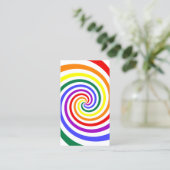 Rainbow Lollipop Visitenkarte (Stehend Vorderseite)
