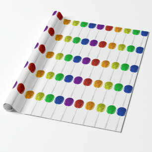 Rainbow Lollipop Wrapping Paper Geschenkpapier