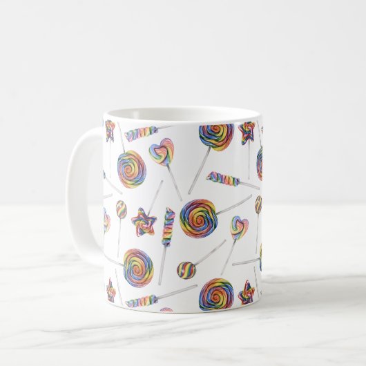 Rainbow Lollipops Tasse (Vorderseite Links)