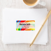 Rainbow Lolly Swirl Adressaufkleber (Insitu)