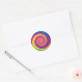 Rainbow Lollypop Farbiger Swirl Runder Aufkleber (Umschlag)