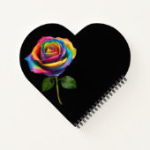 Rainbow Long Stem Rose- Notizblock (Rückseite)