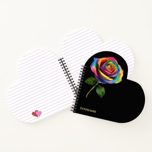 Rainbow Long Stem Rose- Notizblock (Innenseite)