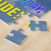 Rainbow Look "16" & "HAPPY BIRTHDAY", Cloudy Sky Puzzle (Seite)